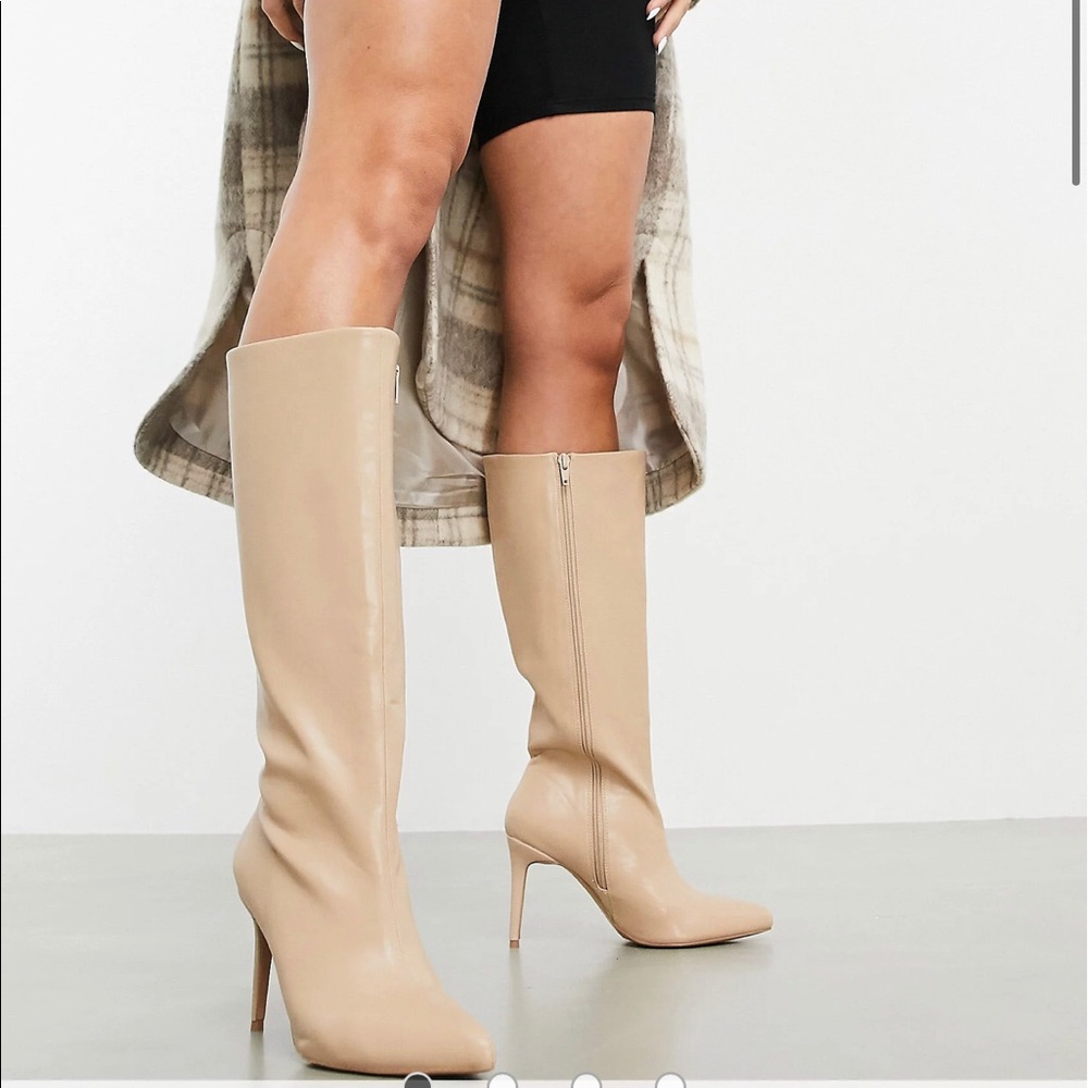 ASOS Women’s knee high heeled boots Size 8